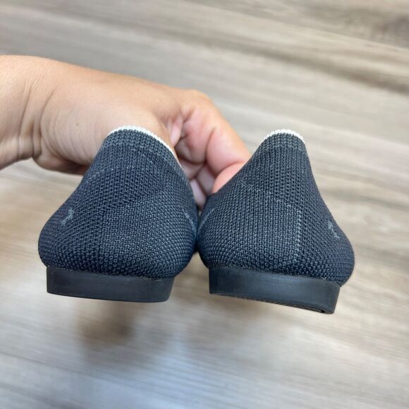 Rothy's The Point Flats 7.5 Gray Black Camo Slip On Knit Washable Ballet - Picture 4 of 10